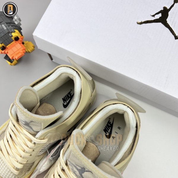 Giày Nike Air Jordan 4 Retro Off-White Sail Siêu Cấp - Hình ảnh 7
