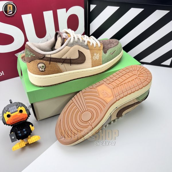 Giày Nike Zion Williamson x Air Jordan 1 Low OG 'VOODOO' Siêu Cấp - Hình ảnh 6