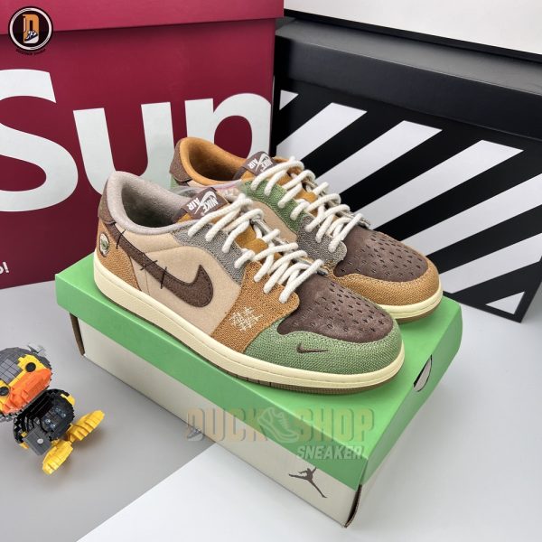 Giày Nike Zion Williamson x Air Jordan 1 Low OG 'VOODOO' Siêu Cấp - Hình ảnh 2