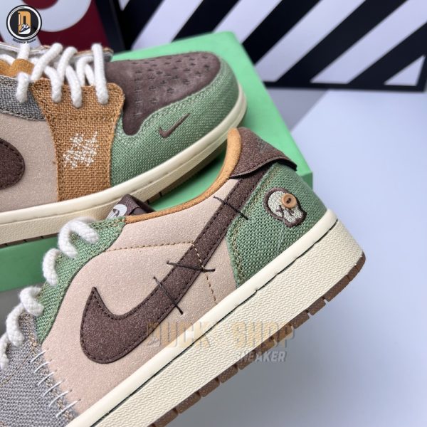 Giày Nike Zion Williamson x Air Jordan 1 Low OG 'VOODOO' Siêu Cấp - Hình ảnh 5