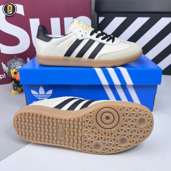 Giày Adidas Samba OG White Black Sand Strata - Hình ảnh 9