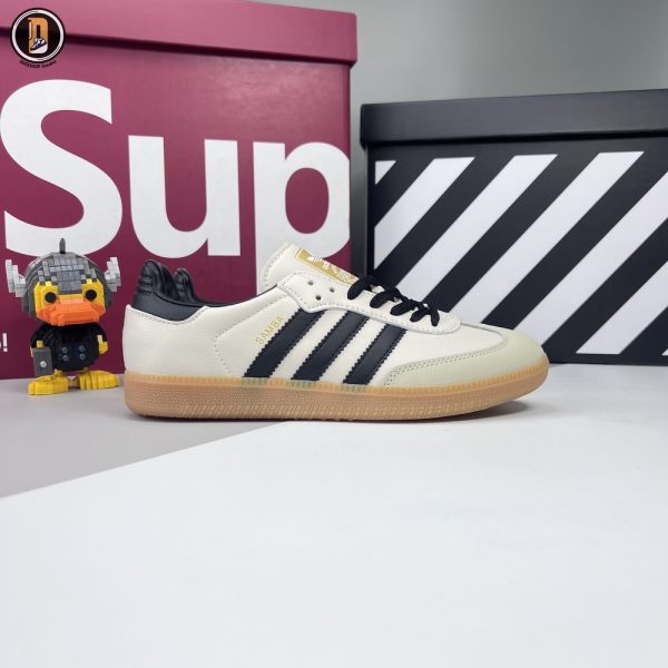 Giày Adidas Samba OG White Black Sand Strata