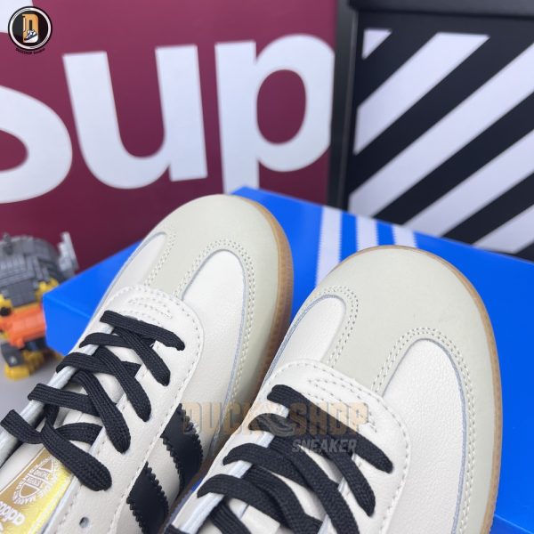 Giày Adidas Samba OG White Black Sand Strata - Hình ảnh 5
