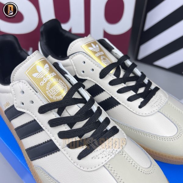 Giày Adidas Samba OG White Black Sand Strata - Hình ảnh 4