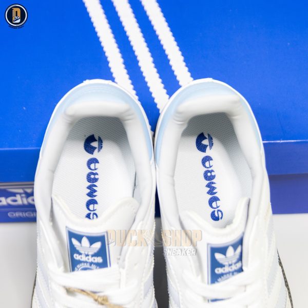 Giày Adidas Samba OG White Halo Blue Gum - Ảnh 6