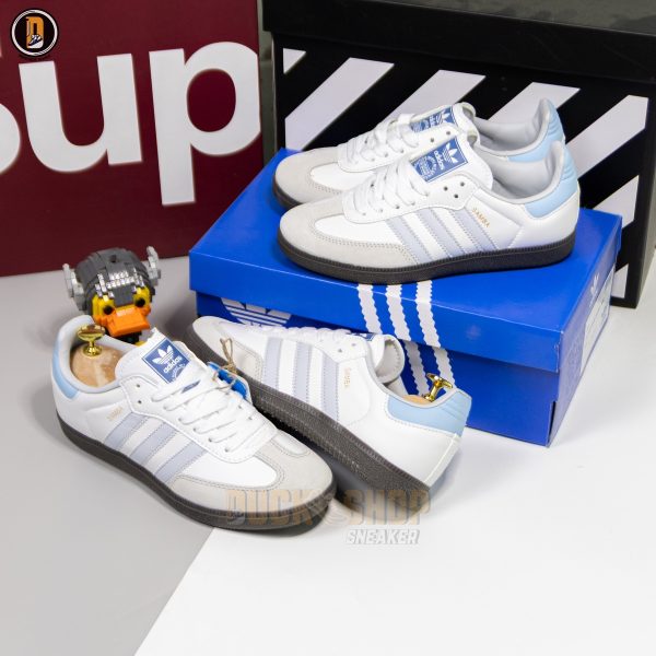 Giày Adidas Samba OG White Halo Blue Gum - Ảnh 9