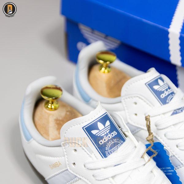 Giày Adidas Samba OG White Halo Blue Gum - Ảnh 5