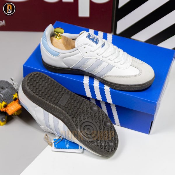 Giày Adidas Samba OG White Halo Blue Gum - Ảnh 7