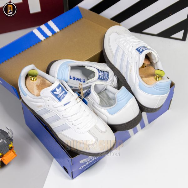 Giày Adidas Samba OG White Halo Blue Gum - Ảnh 8