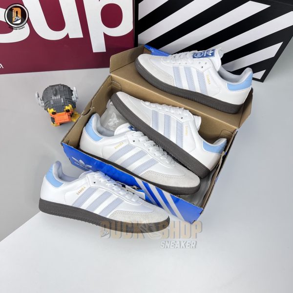 Giày Adidas Samba OG White Halo Blue Gum - Hình ảnh 9