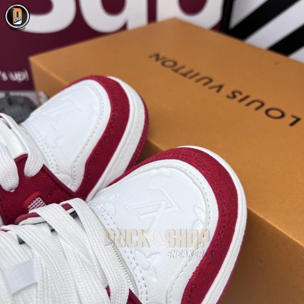 Giày Louis Vuitton LV Trainer Monogram Red Canvas - Hình ảnh 6