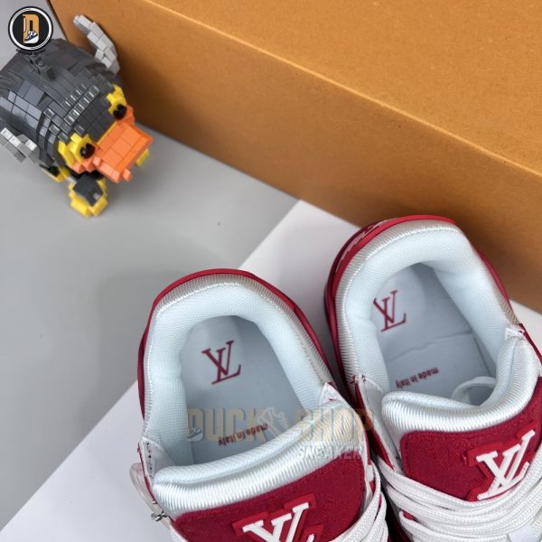 Giày Louis Vuitton LV Trainer Monogram Red Canvas - Hình ảnh 7