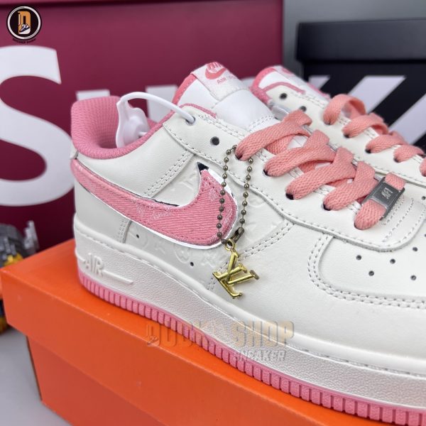 Giày Louis Vuitton x Nike Air Force 1 Low Pink Silver - Hình ảnh 3
