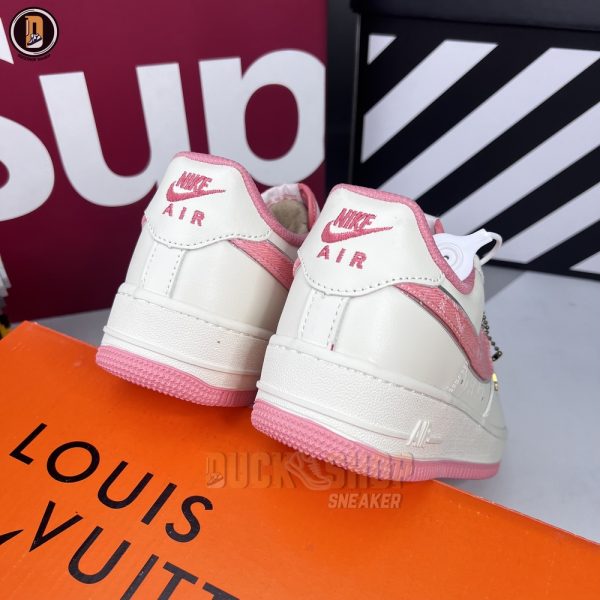 Giày Louis Vuitton x Nike Air Force 1 Low Pink Silver - Hình ảnh 5