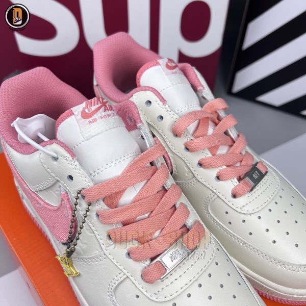 Giày Louis Vuitton x Nike Air Force 1 Low Pink Silver - Hình ảnh 6