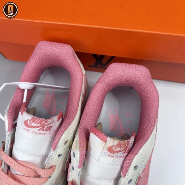 Giày Louis Vuitton x Nike Air Force 1 Low Pink Silver - Hình ảnh 7