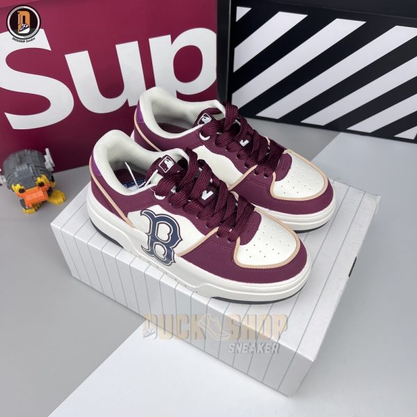 Giày MLB Chunky Liner Basic SD Boston Red Sox Wine - Hình ảnh 2