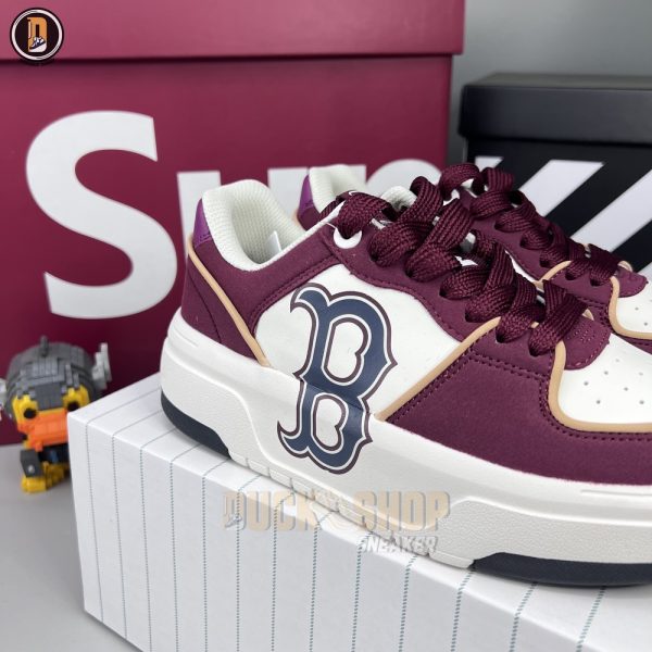 Giày MLB Chunky Liner Basic SD Boston Red Sox Wine - Hình ảnh 3