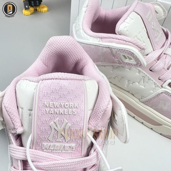 Giày MLB Chunky Liner Mid Classic Monogram NY Pink - Hình ảnh 8
