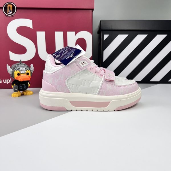 Giày MLB Chunky Liner Mid Classic Monogram NY Pink