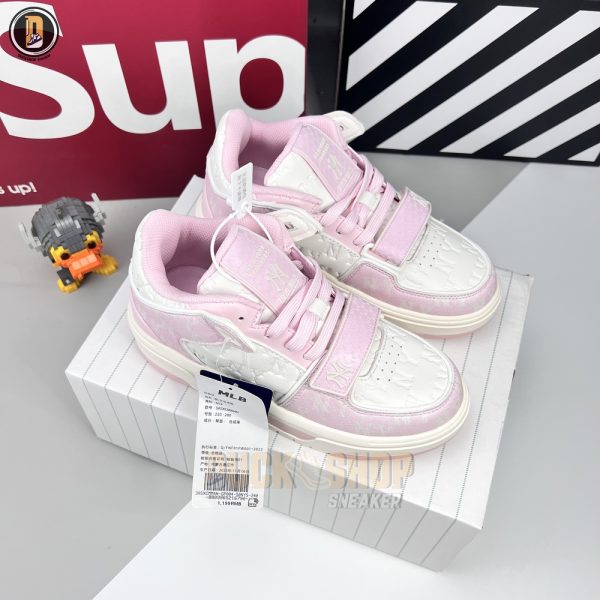 Giày MLB Chunky Liner Mid Classic Monogram NY Pink - Hình ảnh 2