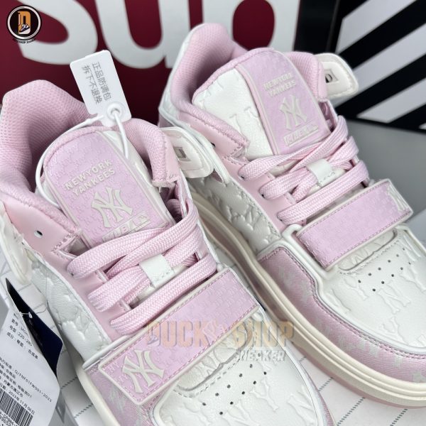 Giày MLB Chunky Liner Mid Classic Monogram NY Pink - Hình ảnh 4
