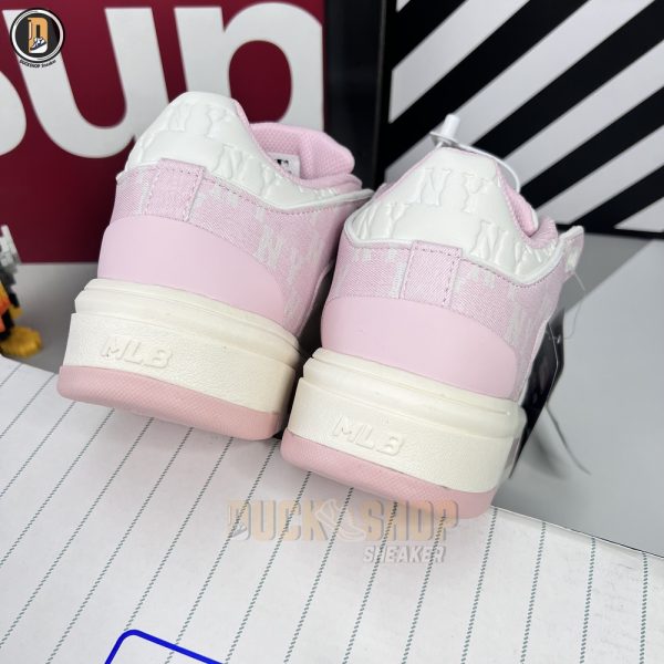 Giày MLB Chunky Liner Mid Classic Monogram NY Pink - Hình ảnh 6