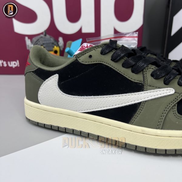 Giày Nike Air Jordan 1 Low Travis Scott Black Olive - Hình ảnh 2