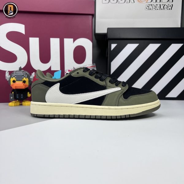 Giày Nike Air Jordan 1 Low Travis Scott Black Olive