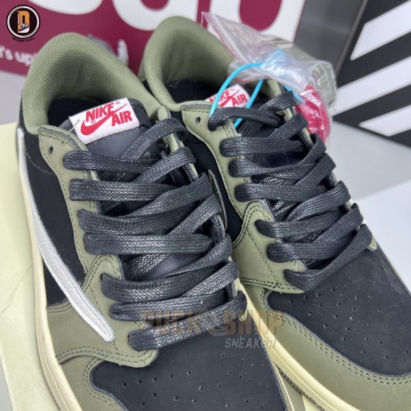 Giày Nike Air Jordan 1 Low Travis Scott Black Olive - Hình ảnh 4