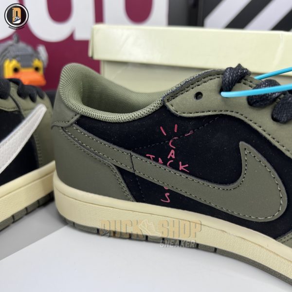 Giày Nike Air Jordan 1 Low Travis Scott Black Olive - Hình ảnh 3
