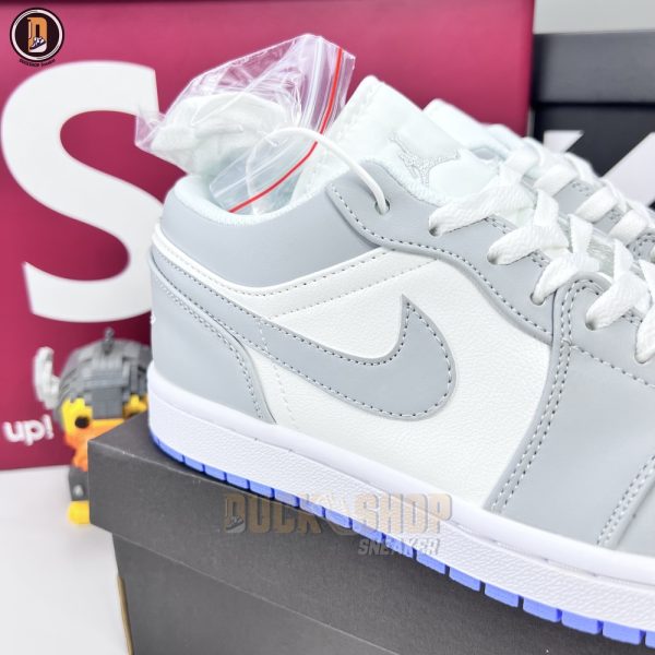 Giày Nike Air Jordan 1 Low Wolf Grey Xám REP 1:1 - Hình ảnh 3