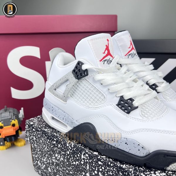 Giày Nike Air Jordan 4 Retro White Cement - Hình ảnh 3