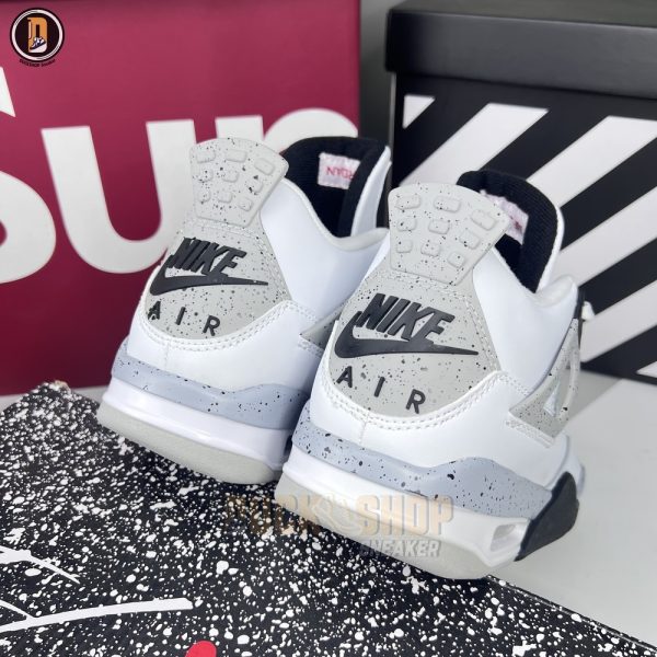 Giày Nike Air Jordan 4 Retro White Cement - Hình ảnh 6