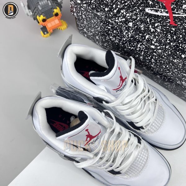 Giày Nike Air Jordan 4 Retro White Cement - Hình ảnh 7