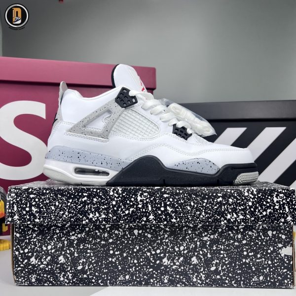 Giày Nike Air Jordan 4 Retro White Cement