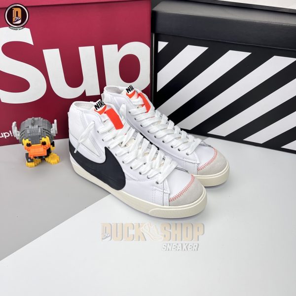 Giày Nike Blazer Mid 77 Jumbo White Black Like Auth - Hình ảnh 2