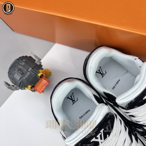 Giày Louis Vuitton LV Trainer Monogram Denim Black - Hình ảnh 6