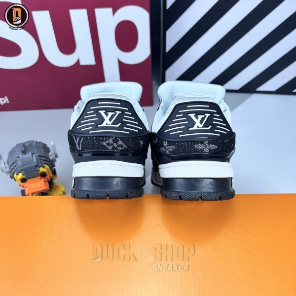 Giày Louis Vuitton LV Trainer Monogram Denim Black - Hình ảnh 7