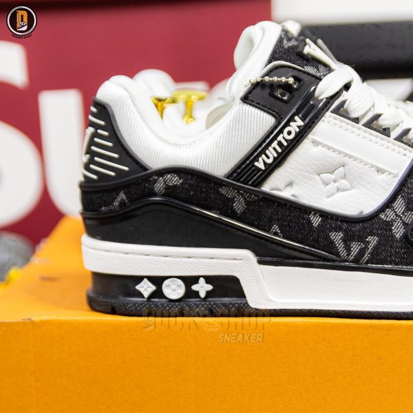 Giày Louis Vuitton LV Trainer Monogram Denim Black - Hình ảnh 8