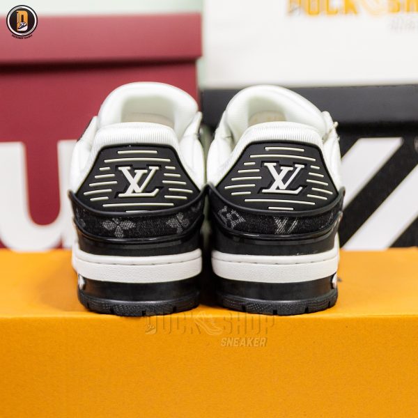Giày Louis Vuitton LV Trainer Monogram Denim Black - Hình ảnh 9