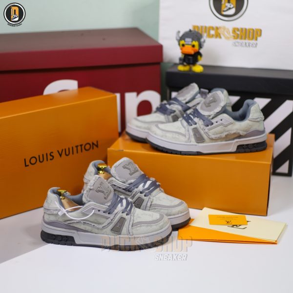 Giày Louis Vuitton LV Xám Vải - Hình ảnh 3