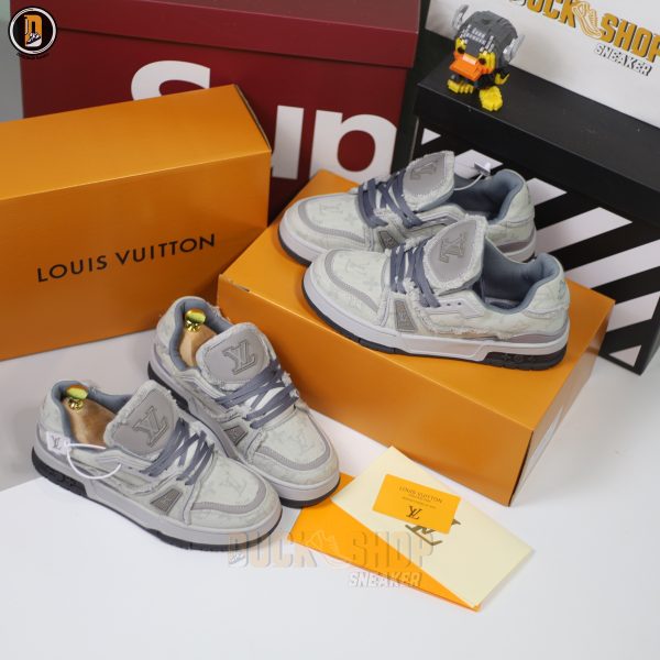 Giày Louis Vuitton LV Xám Vải - Hình ảnh 4