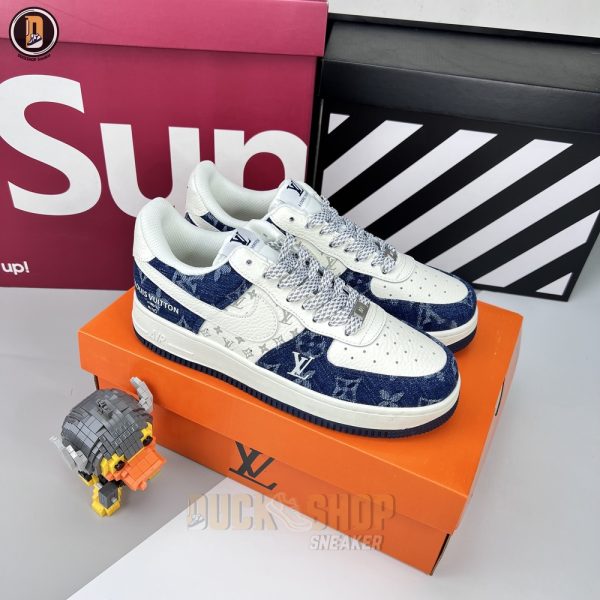 Giày Louis Vuitton x Nike Air Force 1 Low Denim - Hình ảnh 2