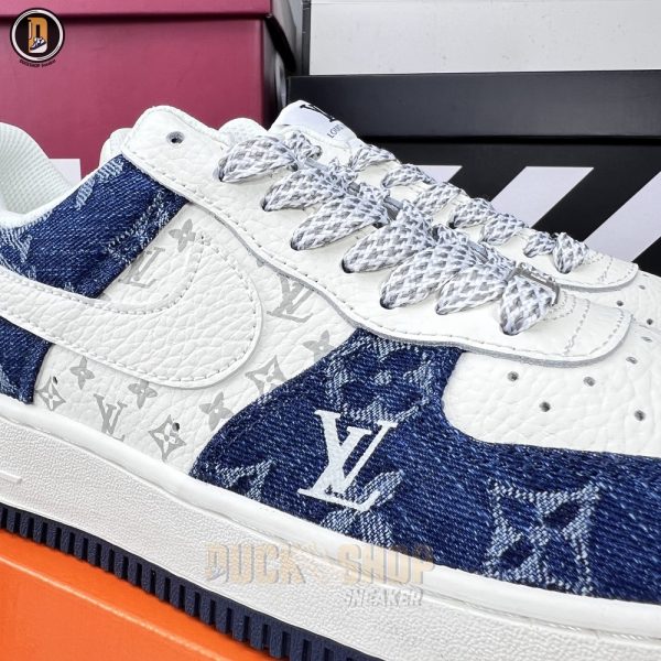 Giày Louis Vuitton x Nike Air Force 1 Low Denim - Hình ảnh 4