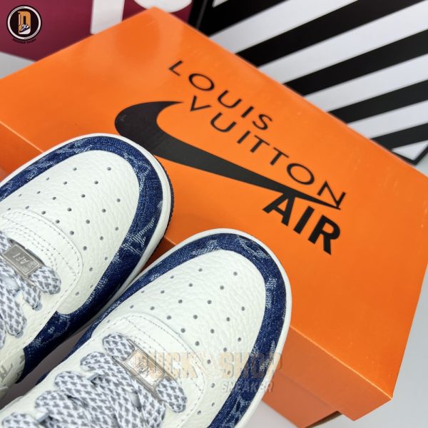 Giày Louis Vuitton x Nike Air Force 1 Low Denim - Hình ảnh 5