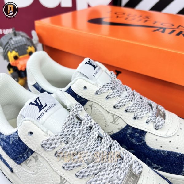 Giày Louis Vuitton x Nike Air Force 1 Low Denim - Hình ảnh 6