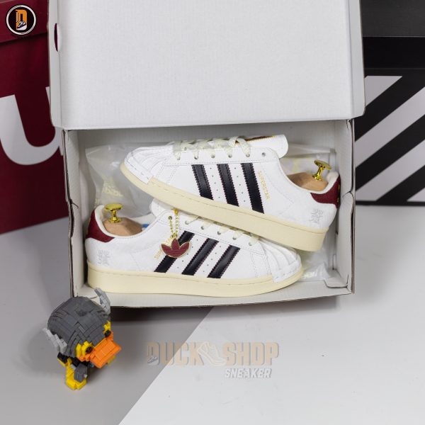 Giày Adidas x YU NAGABA Superstar Off-White Burgundy - Hình ảnh 12