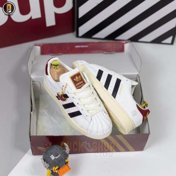Giày Adidas x YU NAGABA Superstar Off-White Burgundy - Hình ảnh 3