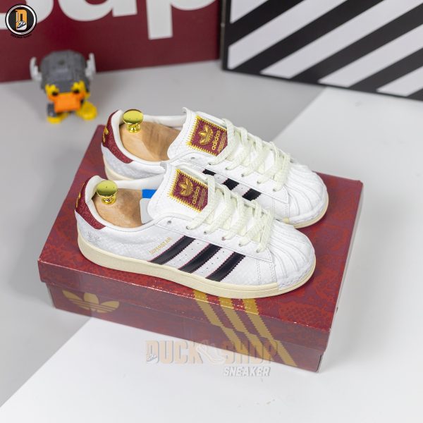Giày Adidas x YU NAGABA Superstar Off-White Burgundy - Hình ảnh 2